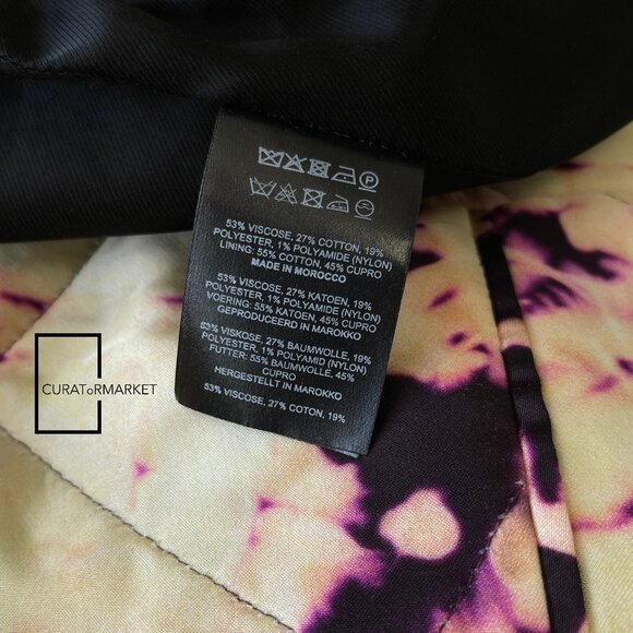 Dries Van Noten: RARE Psychedelic Quilted Tie Dye Print Blunt Blazer FW22 - Picture 8 of 16